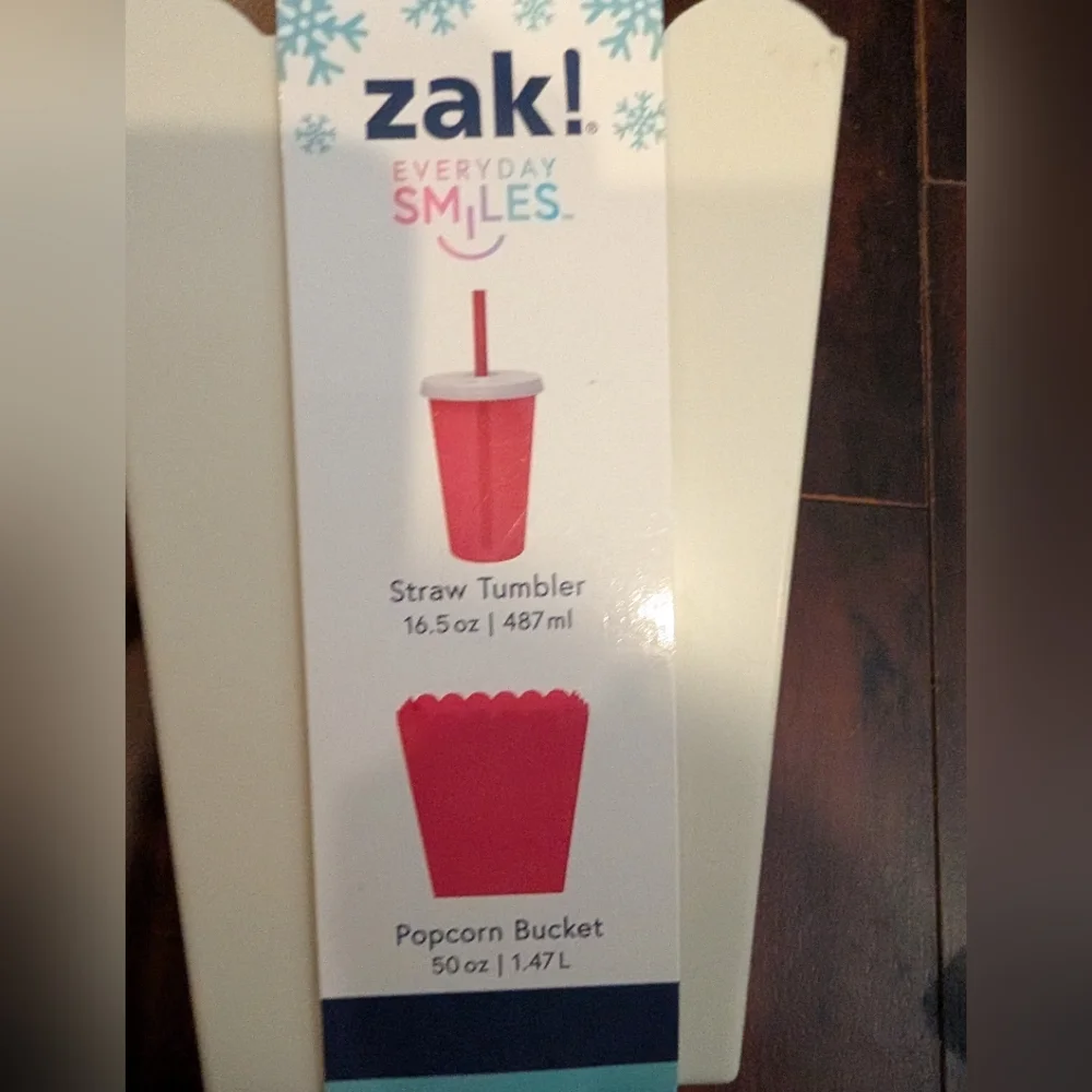 New Classic Red and White Popcorn Box With Cup